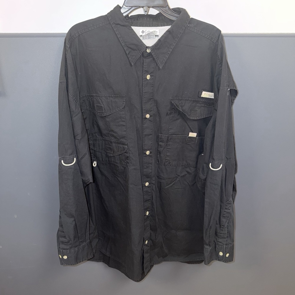 Columbia PFG Bahama II Long Sleeve Shirt 3XL UPF 50 Fishing Outdoors Black